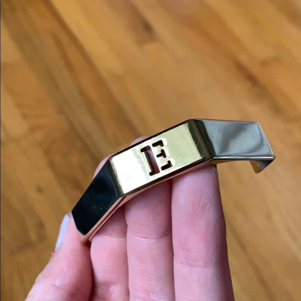 C Wonder E Initial Geo Stackable Bangle - image 1